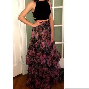 Two piece prom dress